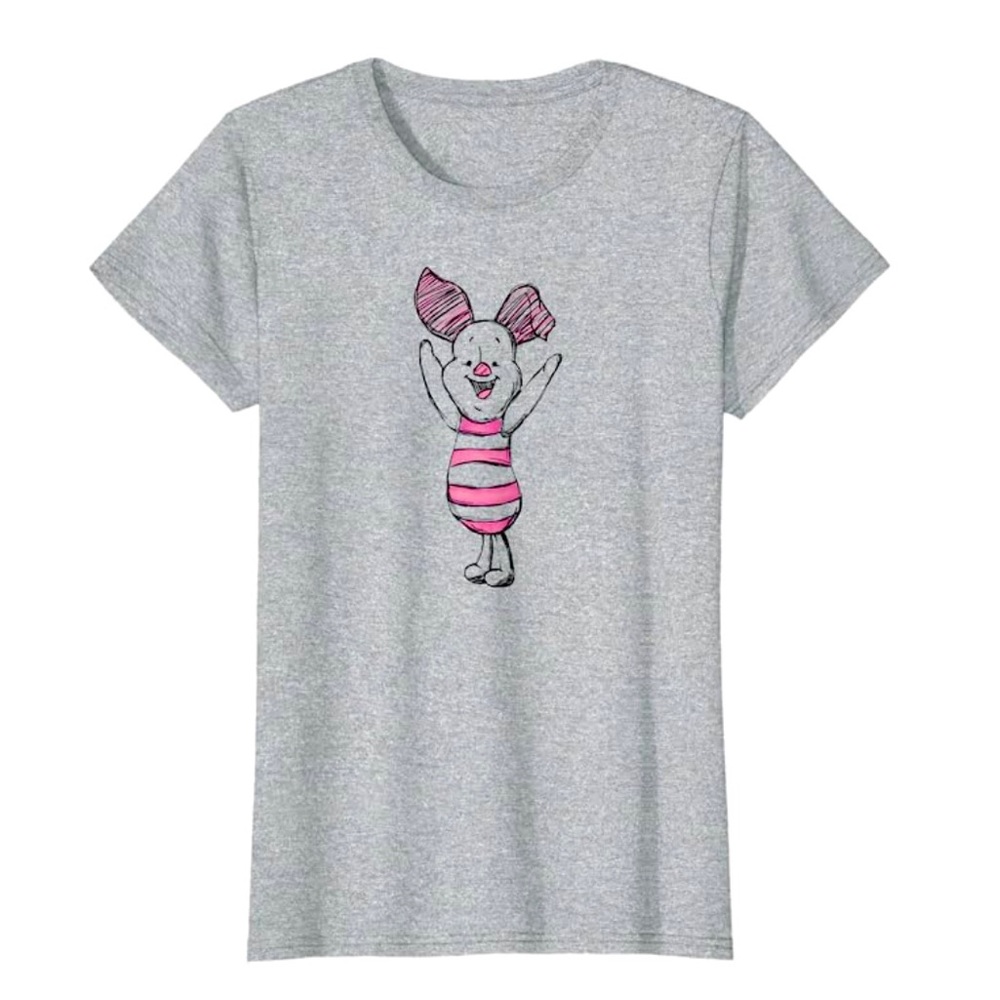 Disney Happy Piglet Sketch Women’s T-Shirt